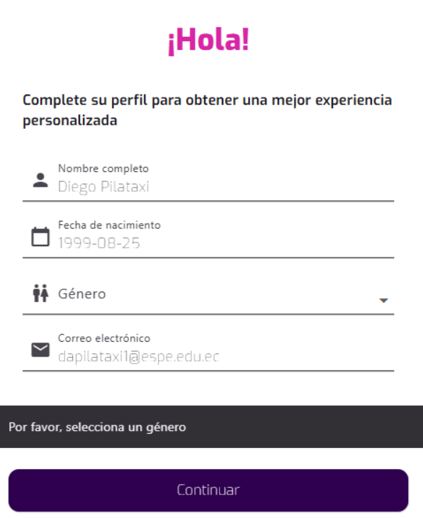 Configuración de usuario